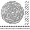 TOAOB THE ONE AND ONLY BABY TOAOB 6 Metri Catena di Perline Catena Palline a Sfera in Acciaio Inox 3.2 mm per Tenda a Rullo Regolabile Estensione Catene con Connettoro Corrispondenti per Realizzazione di Collane di Gioielli