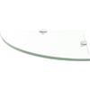 Solivagant Scaffale Angolare Supporti Cromati in Vetro Trasparente 35x35cm,Trasparente,2.25kg