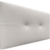 DHOME Testiera in similpelle o tessuto AQUALINE Pro Rivestimento di alta qualità NUOVA GAMMA DI COLORI Testiera letto di lusso Camera da letto (Similpelle Bianco Osso, 110x50cm (Letto 80/90/105))