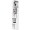 vidaXL Mobile angolare Bianco Lucido 27,5x27x140cm Legno multistrato, Salotto Moderno, Mobile Angolare Retangolare, Design Minimalista, Arredamento Salvaspazio, Resistente e Funzionale