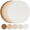 VIVIIHOO Set di 5 Sottopentola Rotondi, 20 cm, in Feltro Termoresistente per Pentole Calde, Teiere e Piatti, Sottovaso Intrecciato in Cotone per Tavola, Rotondi, per Cucina
