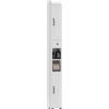 HOMCOM Armadio da bagno alto, mobile portaoggetti a colonna 2 ante cassetto, nicchie aperte, ripiani regolabili e porta carta, mobile stretto per WC, piccoli spazi, 20 x 20 x 185 cm, bianco