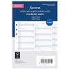 Filofax Inserto per calendario tascabile, planner annuale verticale tedesco 2028