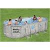 BESTWAY Piscina Fuori Terra Bestway 56716 Con Oblò Swim Vista Ovale 549x274x122 Cm