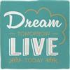 Plenty Gifts Cartello Alluminio - Deco Tile Dream Tomorrow - Targa decorativa - Frase motivazionale - Decorazione da parete - Flamingo