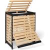 IDMarket - Compostiera da giardino in legno 360 L