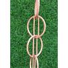Generic KAM Home Direct Catena da pioggia moderna ad anello, lunghezza 8,5 m, in rame puro, ricambio per pluviali per grondaie con bullone in ottone, adattatore per grondaia per installazione a catena a