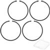 M METERXITY Kit di 4 Anelli per Pistone per Motore 33mm X 1.5mm di Spessore Set di Anelli per Pistone in Ghisa Sferoidale Sostitutivo Standard per Piccoli Motori/Macchinari [Nero]