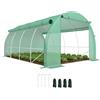 Outsunny serra polytunnel 4 x 3 x 2 m serra walk-in con coperture avvolgibili serra polytunnel protezione UV acciaio tubolare verde