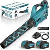 Traumheim Soffiatore di fogli senza fili con batteria, 3 velocità, elettrico senza fili con 2 batterie 4,0 Ah/21 V, 1200 m³/h, per giardino, foglie, polvere e neve