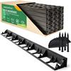 UNIGARDIA Bordura per Aiuole 12 m con 50 Chiodi di Fissaggio - Bordo Flessibile in Plastica per Prato - Uso Semplice, Lunga Durata almeno 25 Anni - Bordatura per Giardino, Altezza 55 mm, Colore Nero