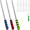 PETERMALLON Set di 3 bandiere telescopiche, pala portatile, 2 m, in acciaio inox, con 10 ganci e 3 pipe per viaggi, campeggio, excursions Competitions