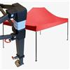 MADELUX Gazebo certificato IGNIFUGO pieghevole acciaio portatile estendibile richiudibile estensibile per fiere eventi stand chiosco tenda tendone mercato mercatino (laterali esclusi) (Rosso, 3x4,5m)