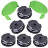 Txdzking 6 Tagliaerba Bobina Filo e 2 Coperchio Compatibile con Greenworks G40LT G40LTK2 G40LTK2x,Doppio Filo Tagliabordi 40V