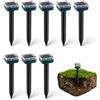 GAOUTO Distributori di talpe solari: IP65 impermeabile a energia solare, spaventaparvicole, antitalpe a ultrasuoni, per espellere, antitalpe, antiparassitari per il giardino (4 pezzi) (8 pezzi)