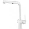 Franke Miscelatore da Incasso Monocomando Cucina Canna girevole e Doccetta estraibile doppio getto Risparmio idrico White Matt - Bianco Opaco Franke Active Doccia 115.0653.383
