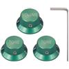 Dopro Set di viti universali in metallo da 1/4 di pollice per chitarra e basso, manopole in alluminio per potenziometro a cilindro, manopole per Strat/Ibanez/Yamaha/LP Les Paul 1V2T, verde