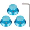 Dopro Set di viti universali in metallo da 1/4 di pollice per chitarra e basso, manopole in alluminio per potenziometro volume/tono, manopole per Strat/Ibanez/Yamaha/LP Les Paul 1V2T, blu