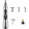 SMELEYOU Massager A Mano Penna Di Agopuntura Elettronica Penna 9 Ingranaggi Usb Penna Di Agopuntura Ricaricabile Per La Penna Vibrante Del Dolore Con 5 Teste Di Massaggio Per Il Dolore Gone Relief