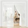 GAIFNAG Zanzariera Magnetica 160 x 170 cm Proteggete La Vostra Famiglia Dalle Zanzare, Facile da Installare Fliegengitter Balkontür Magnet per Porta Finestra Balcone Soggiorno, Bianco