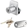 Gedotec Serratura per porta in vetro argento opaco per porte in vetro a 1 o 2 ante I raccordi per porta in vetro spessore 4-6 mm SQUARE I lucchetto di alta qualità per doppia porta scorrevole