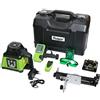 Huepar Livello Laser Verde Autolivellante 360 Rotante, Telecomando Regolabile per Interno/Esterno, Diametro di lavoro di 500m con Ricevitore, con Batteria Ricaricabile & Caricabatterie, RL200HVG