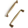 BEILEIOU Maniglie per armadietti in ottone anticato in lega di zinco, stile classico vintage, foro centrale da 128 mm, per armadietti da cucina, bagno, comò, armadietti (2, ottone antico, foro