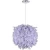 WOTTES Lampade a Sospensione Scandinavo con Piume, Lampadario Moderno Romantico, Lampadario Creativo Paralume di Piume per Camera delle Ragazze, Camera da Letto, Salotto, Sala da Pranzo (grigio)