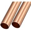 METALLIXITY Rame Tubo (2,8cm OD x 0,1cm Parete T x 10cm L) 2pz, Tubo Dritto in Metallo Senza Cuciture - Tubo Tondo in Ottone per Casa Arredamento Macchinari fai da te Artigianato