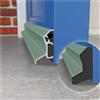 Exitex Deflettore antipioggia per porta in alluminio da 914mm - Guarnizione antipioggia a fissaggio nascosto per porte in uPVC, composito e legno - Protezione esterna dall'acqua con terminali (Verde