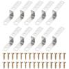 sourcing map 10 staffe angolari a forma di Z, 2,5 cm ad angolo retto, staffe per mensole con viti per mobili, argento