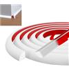 SUNYHUE Listello in PVC, 2 metri, autoadesivo e flessibile, modanatura per pavimenti in laminato, striscia adesiva per piastrelle, striscia sigillante per soffitto, angolo parete, battiscopa (bianco)