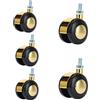 PYENHDI Ruote per sedie da ufficio, (Set di 5) Ruote girevoli ricambio for sedie da ufficio, set ruote con stelo filettato for impieghi gravosi
