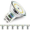 Allesgute Confezione da 6 lampadine LED GU10 standard, lampada LED 5W equivalente a una lampadina alogena da 45W in vetro, 500lm, bianco caldo 3000K Non dimmerabile Angolo del fascio di 120°