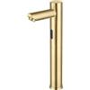 XJTNLB Rubinetto Sensore Automatico Bagno Rubinetto Lavabo Touchless Acqua Calda e Fredda Miscelatore Lavabo in Acciaio Inox,Oro Spazzolato,Alto