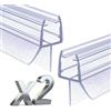SHOPROM Guarnizione Box Doccia in PVC per Vetri 6-7-8 mm, 100 cm, Trasparente, Antimuffa, 1 Pezzo