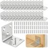 ASelected 40 Pezzi Staffe Angolari Inox 40 x 40 x 40 x 2 mm, Squadretta Metallo e Squadra Angolare per Angolare Mobili, Staffe per Legno e Staffa Rinforzo