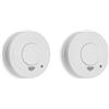 Smartwares SDet di 2 rivelatori di fumo, Sensore ottico, Durata 10 anni, Batteria sostituibile 5 anni, Pulsante di test, 85 DB, FSM-11512