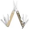 Leatherman Micra - Multiutensile Portachiavi in Acciaio Inossidabile con Forbici a Scatto e 9 Utensili - Cappuccino