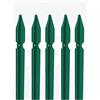 MED BUILDING SOLUTIONS MED - 5 PZ Palo Paletto in ferro a T 30x30x3 mm Plastificato Verde per Rete Recinzione Metallica - Altezza 200CM - Robusto, Anticorrosione - TUTTE LE MISURE - MADE IN ITALY (5 PZ H. 200 CM)