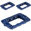 A2ZWORLD 3 Pezzi Supporto Telaio Compatibile con Bticino Living International e Living Light, 3 Moduli Per Scatola 503, Serie MBL, Colore Blu