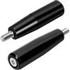 Swpeet 2 pezzi M10 × 100 mm maschio filettato gambo rotante, maniglia della macchina, manopola girevole, manovella maniglia girevole per fresatrice, tornio, smerigliatrice, trapano