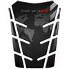 IRIDEA DESIGN PARASERBATOIO ADESIVO RESINATO PROTEZIONE 3D NERO COMPATIBILE CON HONDA CB 500 X 2016-2018