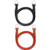 QWORK® 2 Pezzi Cavo Batteria Auto 2 AWG 35 mm², 50 cm 12V Cavi Batteria con Morsetti ad Anello M10 per Veicoli e Impianti Solari