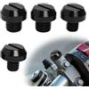 LEIBOCHAO Tappi di Chiusura Specchietti Moto CNC Alluminio M10 M8, Viti Coperchio Candela Specchietto Moto: M10(1 x Senso Orario + 1 x Senso Antiorario) + M8(1 x Senso Orario + 1 x Senso Antiorario)