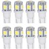 A2ZWORLD 8 Pezzi Lampada Led T10 W5W, 5 SMD 5050, Luce per Auto 12V 28mm 1W 100lm, Lampadina 194 168 Bianco Freddo 6500K