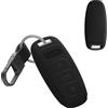 kwmobile Cover Chiave Auto Compatibile con Audi A6 A7 A8 Q7 Q8 con 3 tasti Keyless - Custodia Portachiavi/Key Fob in TPU - Guscio Chiave in nero - Con Anello Portachiavi