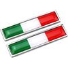 Generic Adesivi In Metallo Della Bandiera Nazionale Italia Bandiera Cromo Desallievi Per Auto 3D Accessori Per Paraurti Emblema 3D