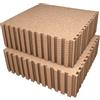 AIRHOP 24 Pz 60x60x1,4cm Tappetino Attrezzature Esercizio, Superficie Gomma Robusta Spessa Antiscivolo Resistente, Puzzle Protezione Pavimento, Palestra e Casa, Tappetino Fitness, Effetto Legno