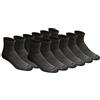 Dickies Men's Dri-tech Moisture Control Quarter Socks Multipack, Charcoal (12 Pairs), Shoe Size: 15-17